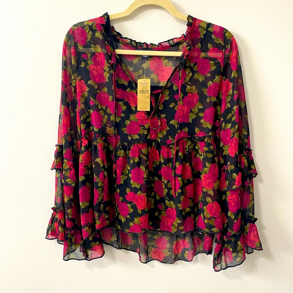 - AE flowy floral top